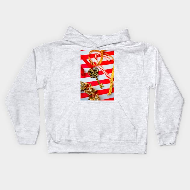 Santa Claus Skeleton Key Kids Hoodie by photogarry